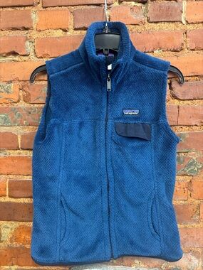 Patagonia Deep Blue Full Zip Soft Vest Womens Small